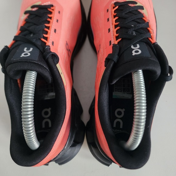 On Cloud Cloudspark Orange Flame/ Black Women's Running Shoes  9 Limited Edition - Picture 8 of 9